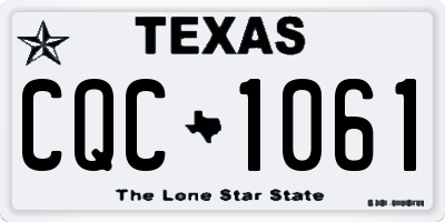 TX license plate CQC1061