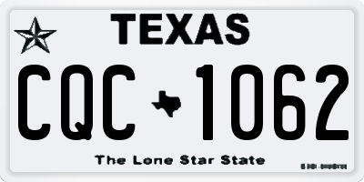 TX license plate CQC1062