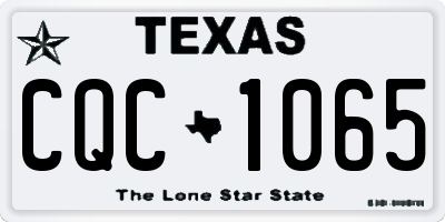 TX license plate CQC1065