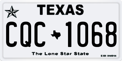 TX license plate CQC1068