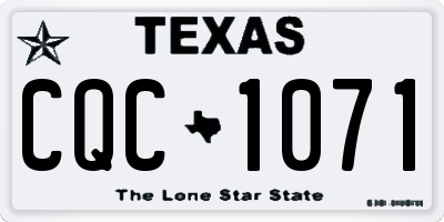 TX license plate CQC1071