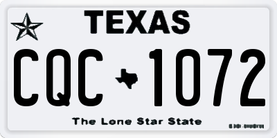TX license plate CQC1072