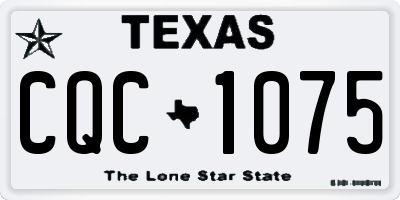 TX license plate CQC1075