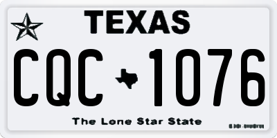 TX license plate CQC1076
