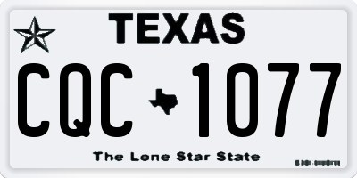 TX license plate CQC1077