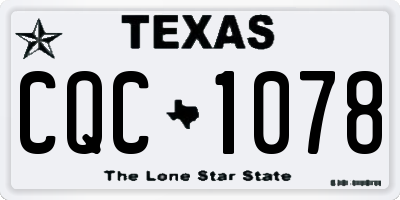 TX license plate CQC1078