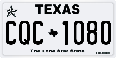 TX license plate CQC1080