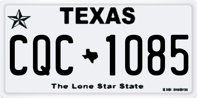 TX license plate CQC1085