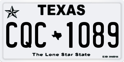 TX license plate CQC1089