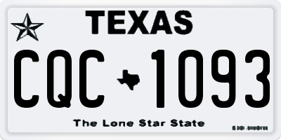 TX license plate CQC1093