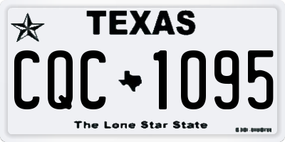 TX license plate CQC1095