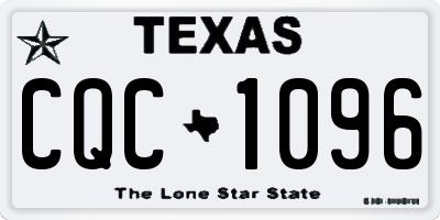 TX license plate CQC1096
