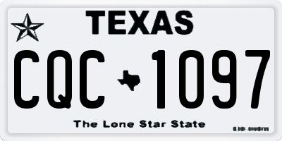 TX license plate CQC1097