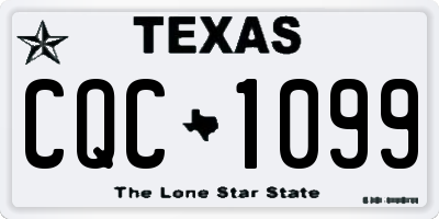 TX license plate CQC1099