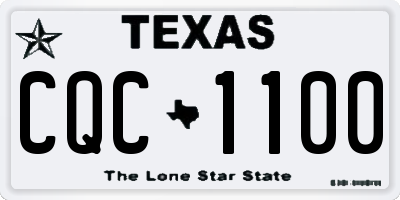 TX license plate CQC1100