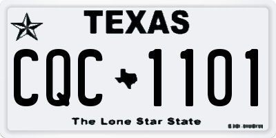 TX license plate CQC1101