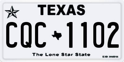 TX license plate CQC1102