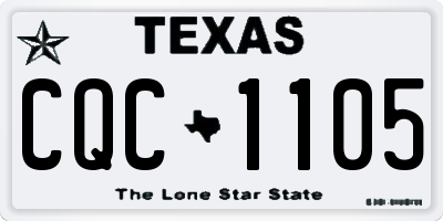 TX license plate CQC1105