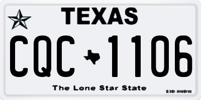 TX license plate CQC1106