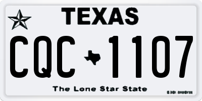 TX license plate CQC1107