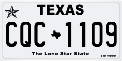 TX license plate CQC1109