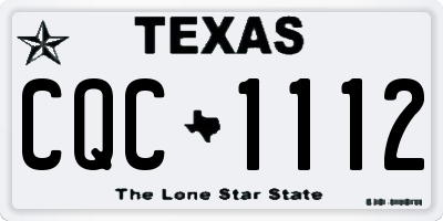 TX license plate CQC1112