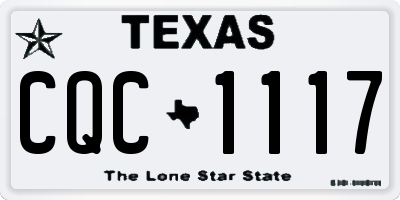 TX license plate CQC1117