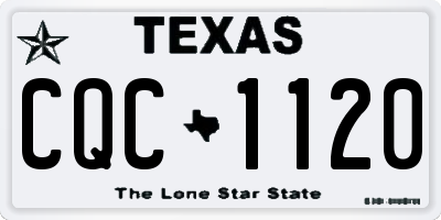 TX license plate CQC1120