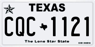 TX license plate CQC1121