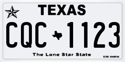 TX license plate CQC1123