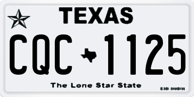 TX license plate CQC1125