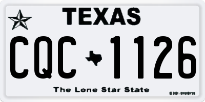 TX license plate CQC1126