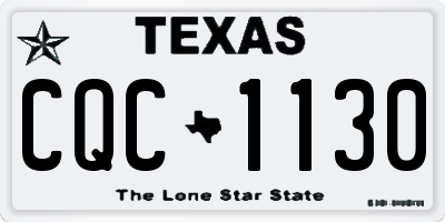 TX license plate CQC1130