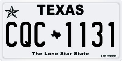 TX license plate CQC1131
