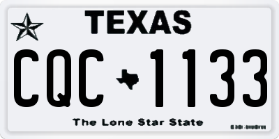 TX license plate CQC1133