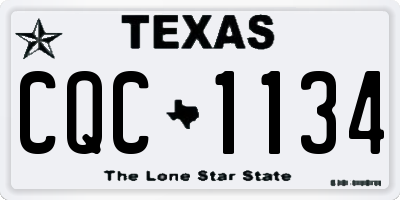 TX license plate CQC1134
