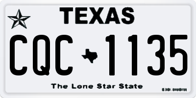 TX license plate CQC1135