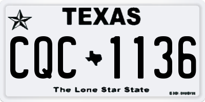 TX license plate CQC1136