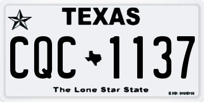 TX license plate CQC1137