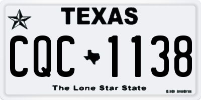TX license plate CQC1138
