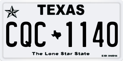 TX license plate CQC1140