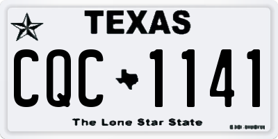 TX license plate CQC1141
