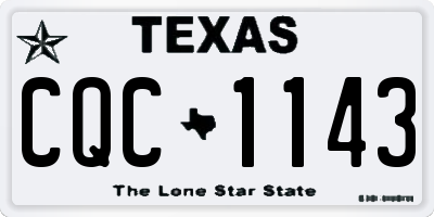 TX license plate CQC1143