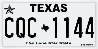 TX license plate CQC1144