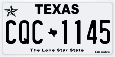 TX license plate CQC1145