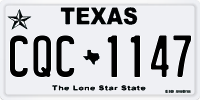 TX license plate CQC1147