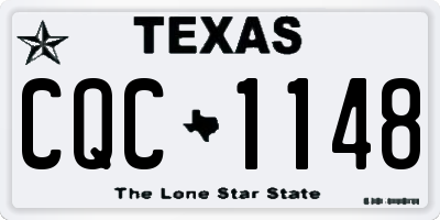 TX license plate CQC1148
