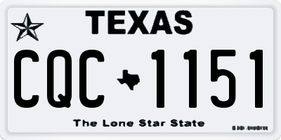 TX license plate CQC1151