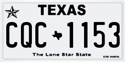 TX license plate CQC1153