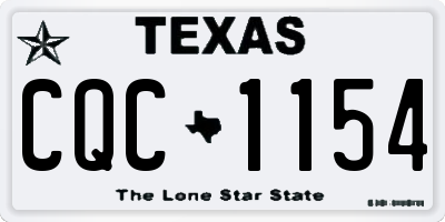 TX license plate CQC1154